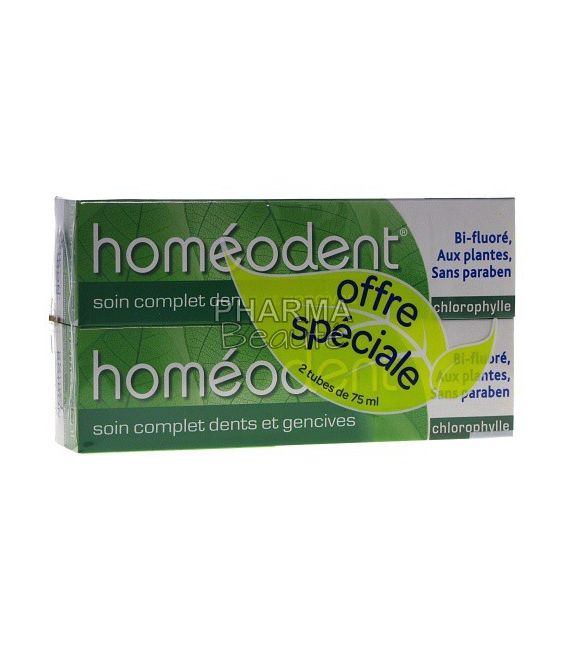Homéodent Chlorophylle Soin Complet Dents et Gencives 75ml Lot