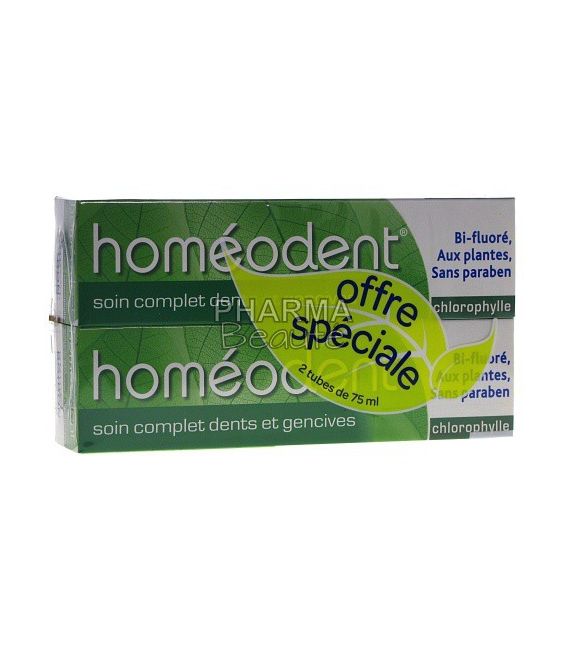 Homéodent Chlorophylle Soin Complet Dents et Gencives 75ml Lot