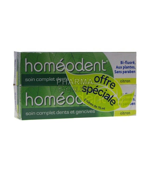 Homéodent Citron Soin Complet Dents et Gencives 75ml Lot de 2