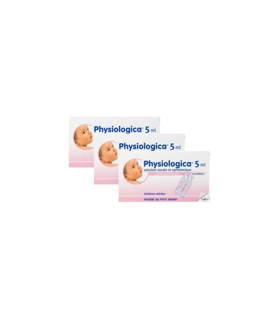 Physiologica Sérum Physiologique Lot de 3 Boites de 40 Unidoses