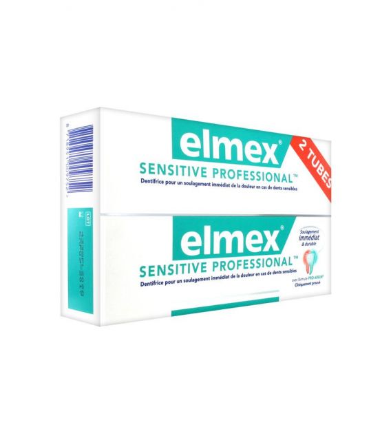 Elmex Dentifrice Sensitive Professionnel Blancheur 2x75Ml