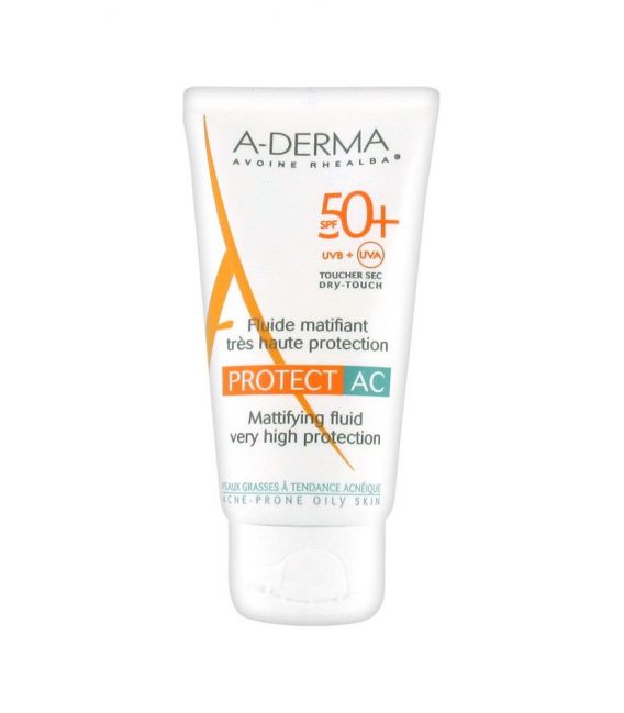 Aderma Solaire Protect AC Fluide Matifiant SPF50 40Ml