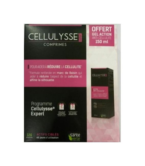 Santé Verte Cellulysse 2x60 Comprimés et Gel Offert