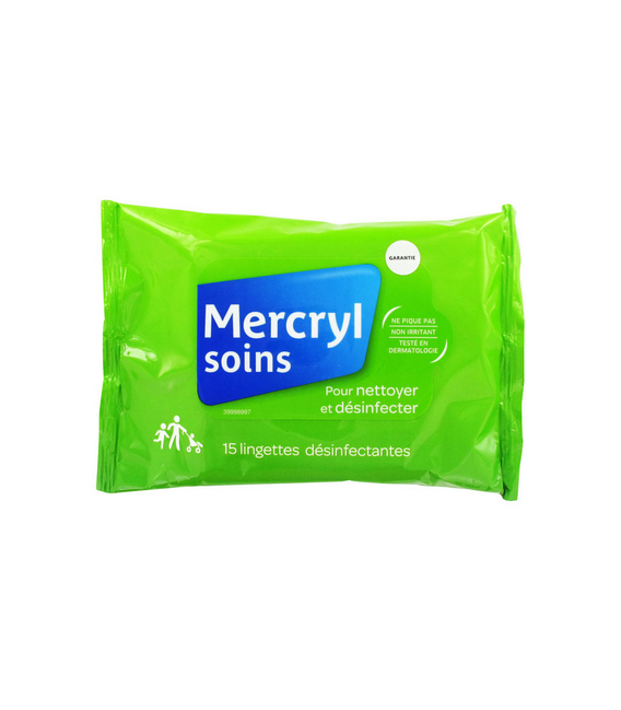 Mercryl Lingettes Antiseptiques Paquet de 15