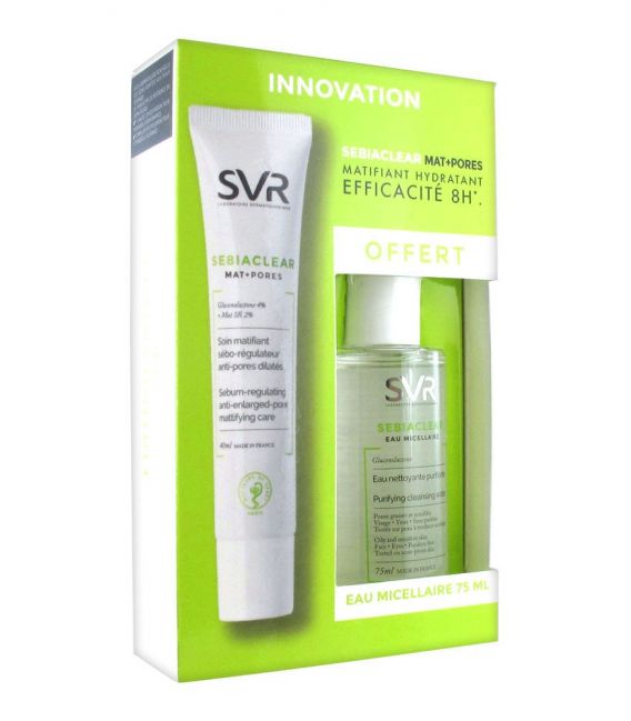 Svr Sebiaclear Crème Mat 40Ml et Eau Micellaire 75Ml