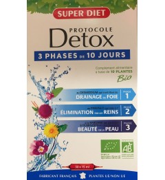 Superdiet Protocole Détox 30 Ampoules