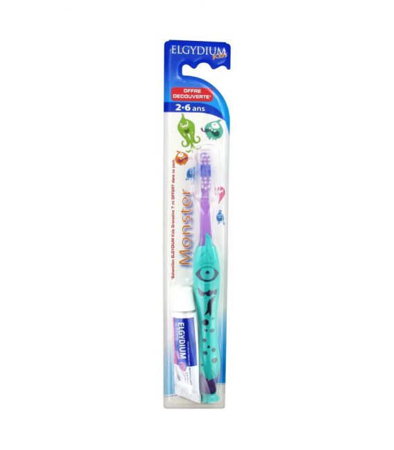 Elgydium Brosse à Dents Monster 2-6 Ans