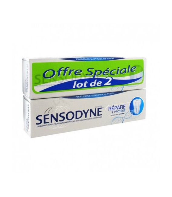 Sensodyne Dentifrice Répare et Protège 2x75Ml