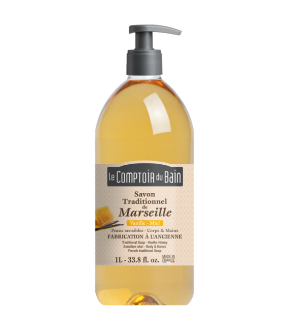 Comptoir du Bain Savon Liquide Vanille Miel 1 Litre