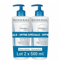 Bioderma Atoderm Crème Nourrissante Sans Parfum 2x500ml