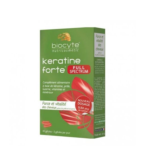 Biocyte Keratine Forte Full Spectrum 40 Gélules