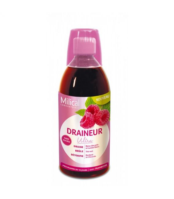 Milical Draineur Ultra Framboise 500Ml