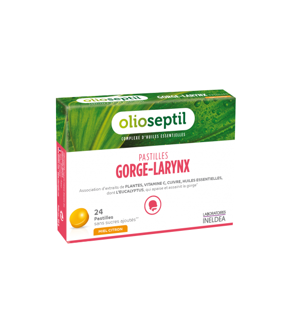 Olioseptil Pastilles Gorge Larynx Miel Citron 24 Pastilles