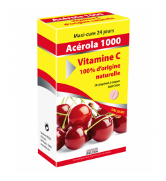Vitamin 22 Acérola 1000 Vitamine C Naturelle 24 Comprimés à Croquer