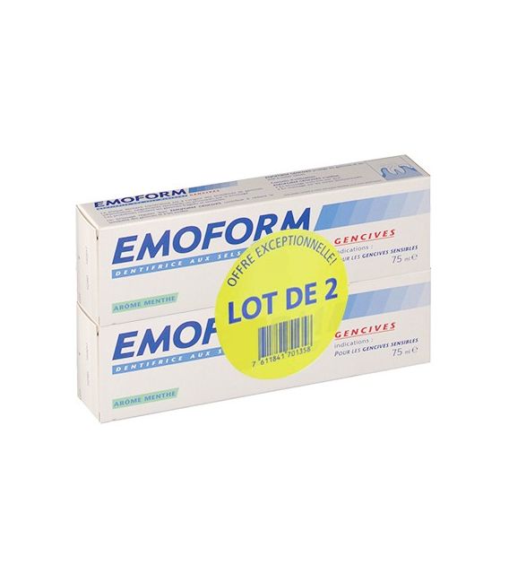 Emoform Dentifrice Gencives Menthe 2x75Ml