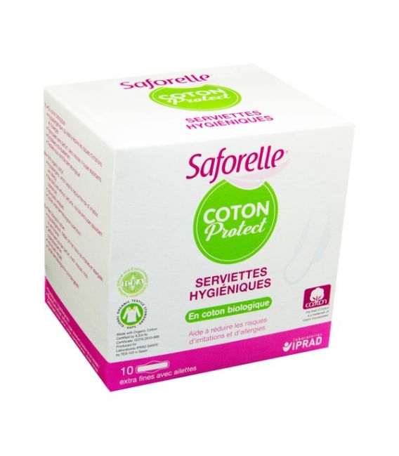 Saforelle Serviettes Jour avec Ailettes x10