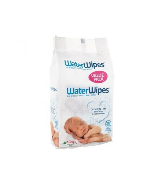 Waterwipes lingettes nettoyantes bébé 4x60 lingettes