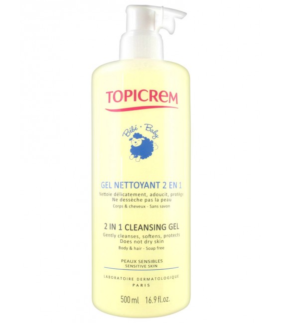 Topicrem Soins Bébé Bio Nettoyant 2en1 500ml