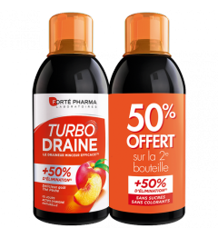 Forté Pharma TurboDraine Minceur Pêche 500ml Lot de 2