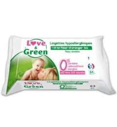 Love And Green Lingettes Parfumées Paquet de 64