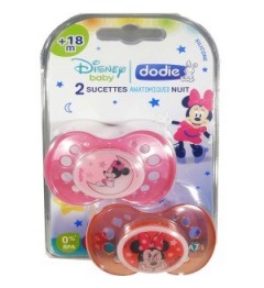 Dodie Sucette Silicone Duo Nuit Minnie Plus de 18 Mois