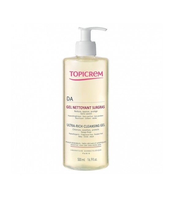 Topicrem DA Gel Nettoyant 500Ml