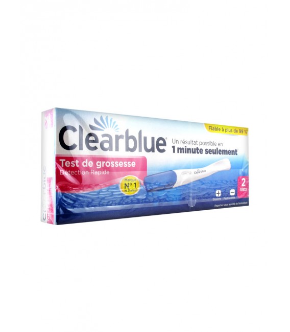 Clearblue Test de Grossesse Plus avec Tige de Contrôle x2