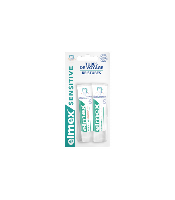 Elmex Dents Sensibles Dentifrice de Voyage Lot de 2x12Ml