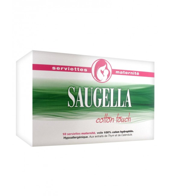 Saugella Cotton Touch Serviettes Maternité Paquet de 10