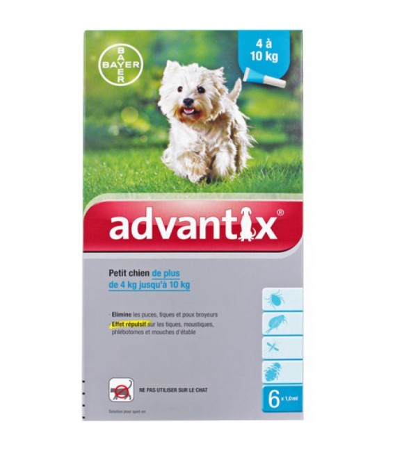 Advantix Petit Chien Spot On 6 pipettes