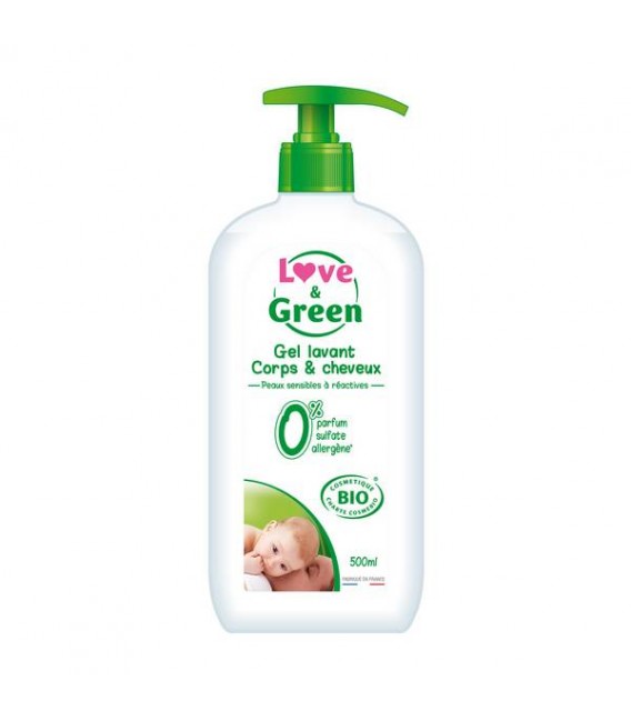 Love And Green Gel corps et cheveux bio 500Ml