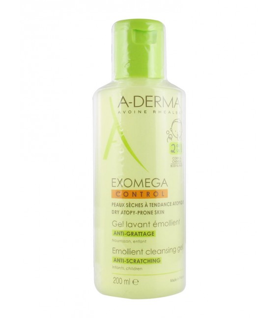 Aderma Exomega Control Gel Nettoyant 2 en 1 200Ml