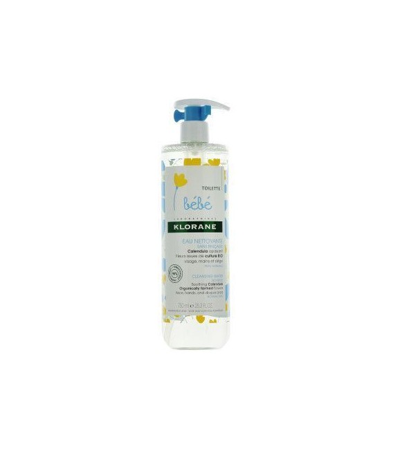 Klorane Bébé Eau Nettoyante Micellaire Sans Rinçage 750Ml