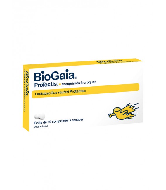 Biogaia Probiotique Comprimés à Croquer Gout Fraise 10 Comprimés