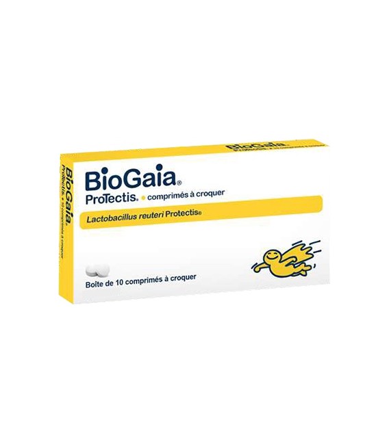 Biogaia Probiotique Comprimés à Croquer Gout Citron 10 Comprimés