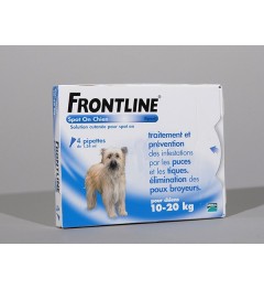 Frontline Spot On Chien 10-20Kg 4 pipettes pas cher