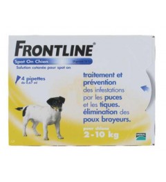 Frontline Spot On Chien 2-10Kg 4 pipettes pas cher