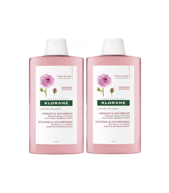 Klorane Shampoing à la Pivoine 2x400ml