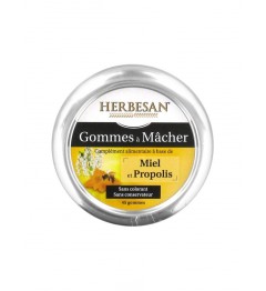 Herbesan Gommes à Mâcher Miel Propolis 45 Gommes