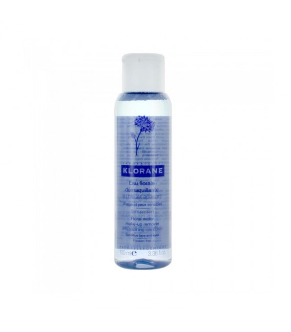 Klorane Bleuet Eau Micellaire Visage, Lèvres et Yeux 100Ml