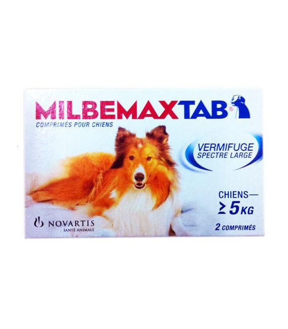 Milbemax Chien de plus de 5Kg 2 Comprimés pas cher