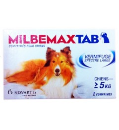 Milbemax Chien de plus de 5Kg 2 Comprimés pas cher