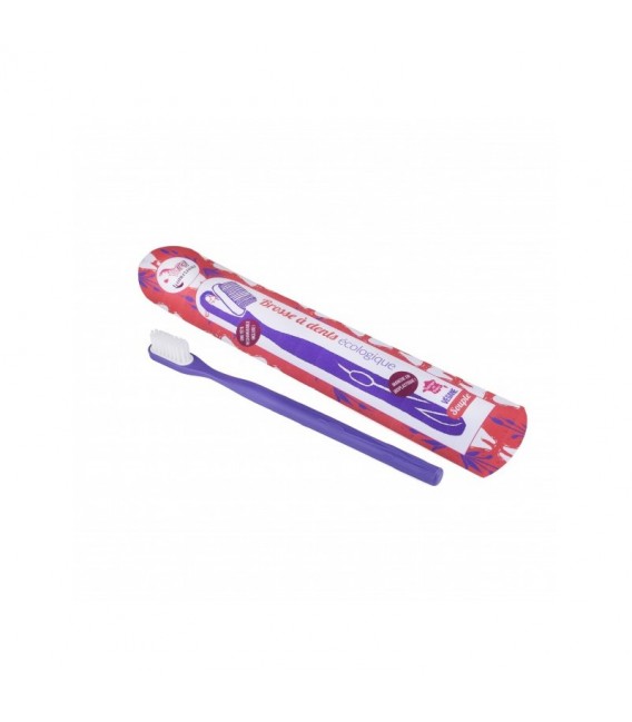 Lamazuna Brosse à Dents Bio Végétale Souple Violette