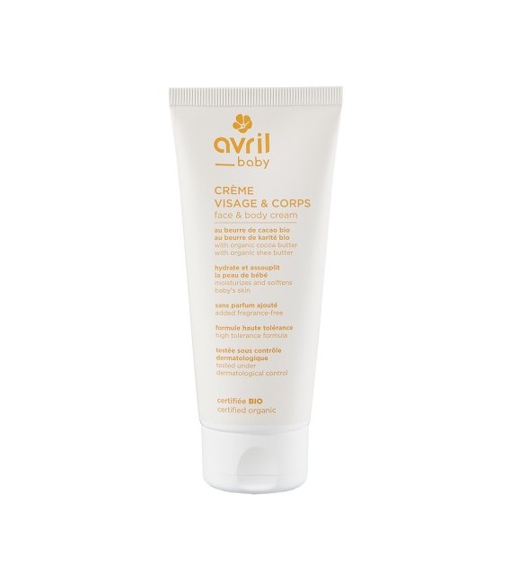 Avril Crème visage et corps bébé 100 ml Certifiée bio