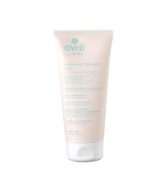 Avril Crème nettoyante 2 en 1 bébé 200 ml Certifiée bio