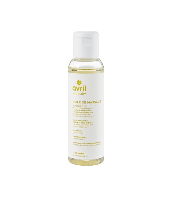 Avril Huile de massage bébé 100 ml Certifiée bio