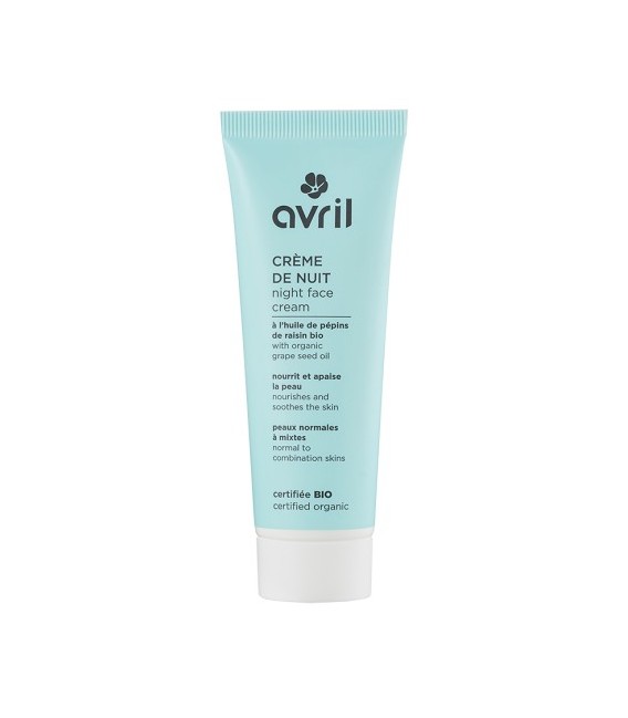 Avril Crème de nuit Peaux Normales et Mixtes 50ml Certifié bio