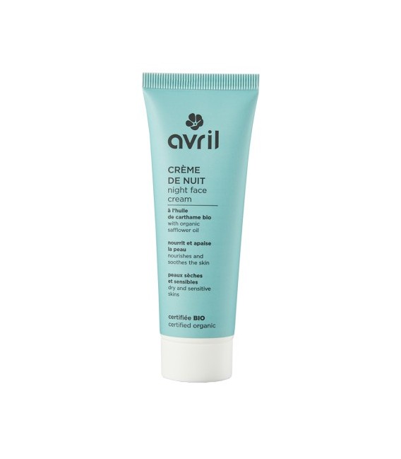 Avril Crème de nuit Peaux Sèches et Sensibles 50 ml Certifié bio