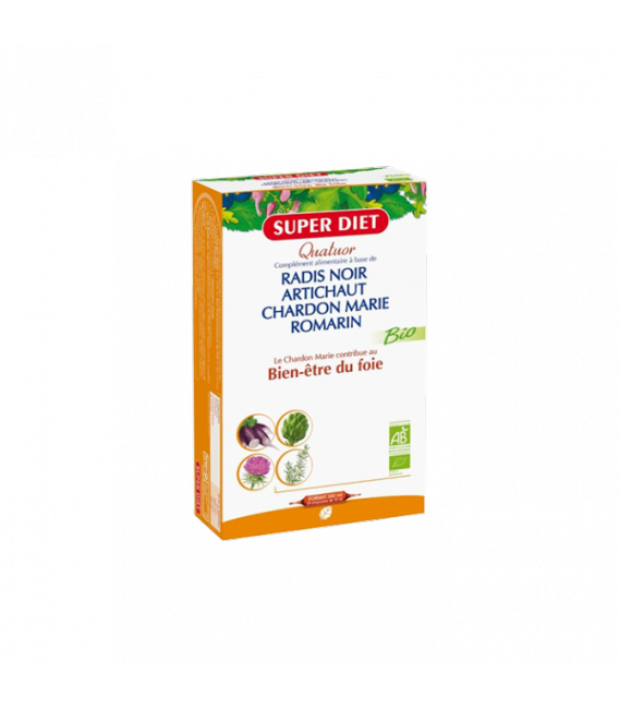 Superdiet Solution Buvable Quatuor Digestion 20 Ampoules