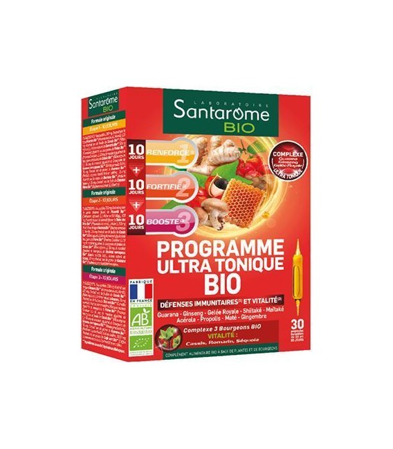 Santarome Bio Programme Ultra Tonique 30 Ampoules